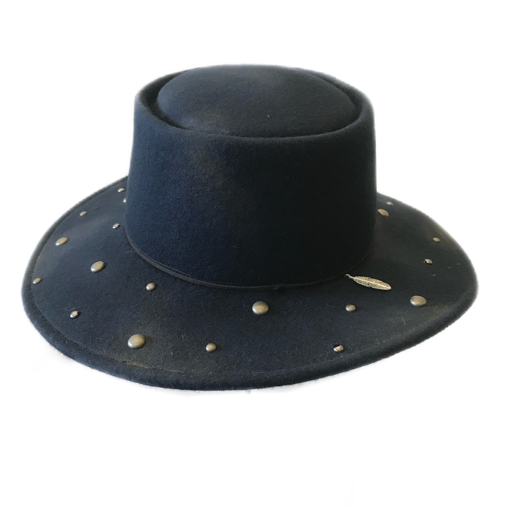 Navy Wool Hat